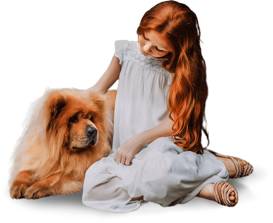 girl with dog 1