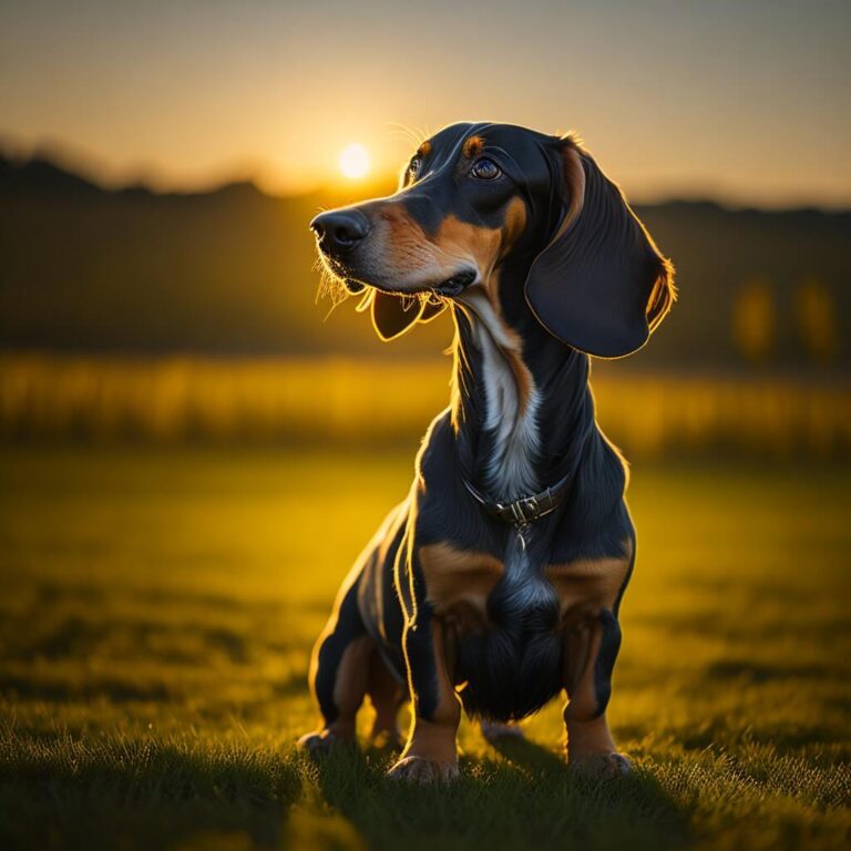 Dachshund Ai for a sunset look