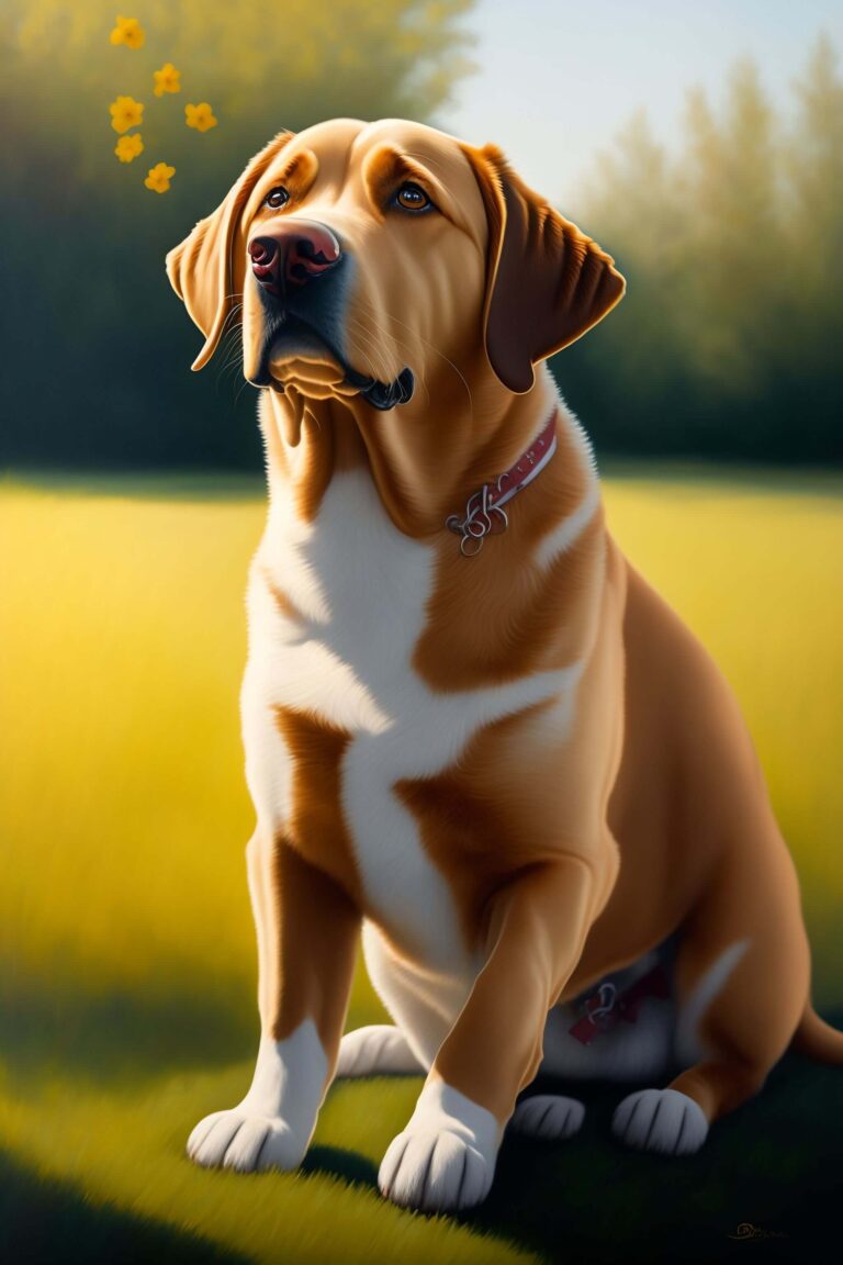 Labrador retriever standing AI